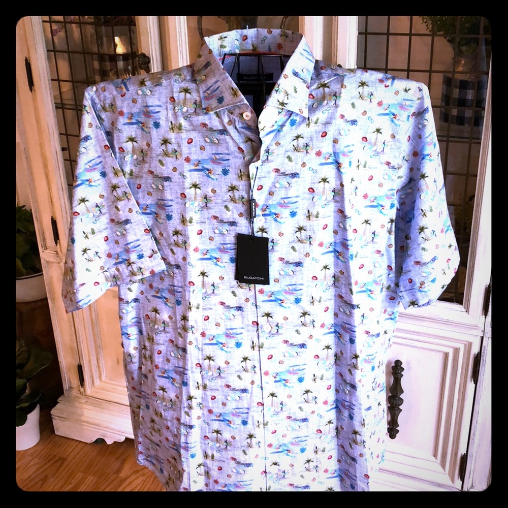 New Bugatchi short sleeved casual shirt